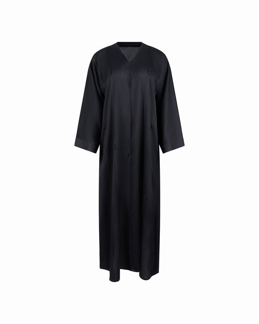 The Soft Line Abaya - Black