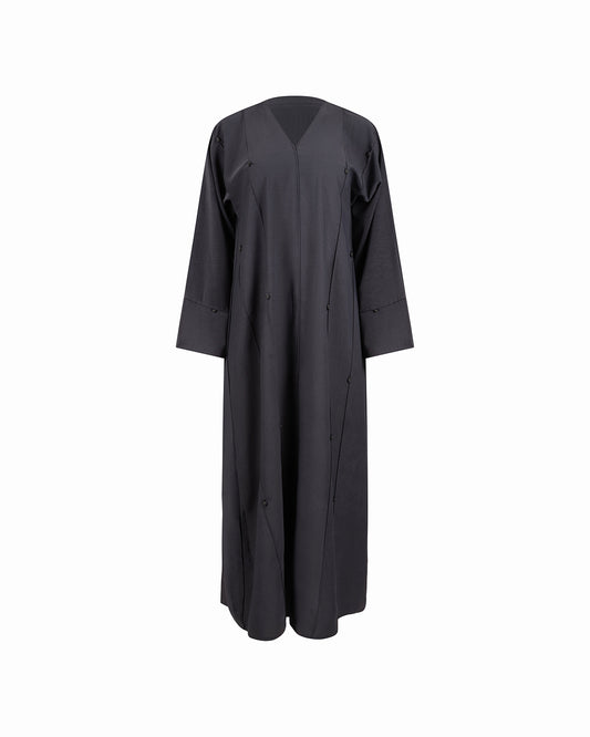 The Suede Look Abaya - Black