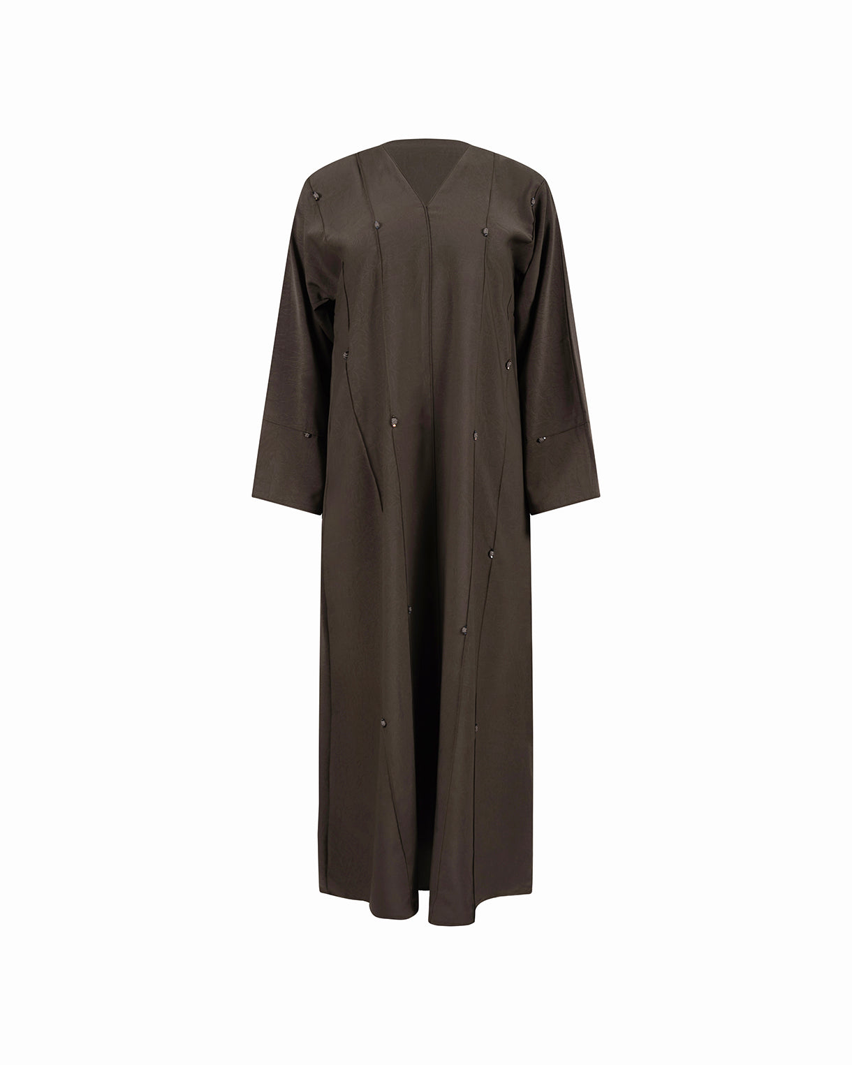 The Suede Look Abaya - Ash Brown
