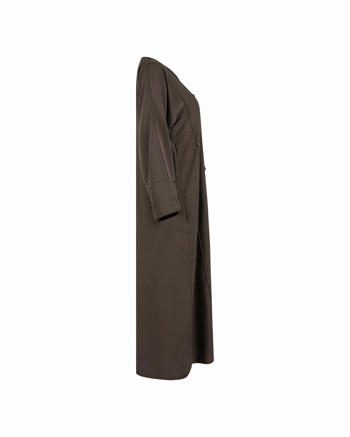 The Suede Look Abaya - Ash Brown