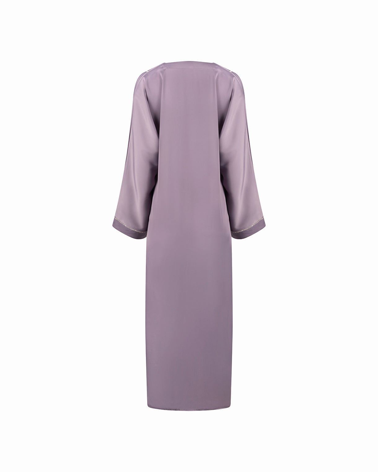 Silver Silk Abaya - Purple