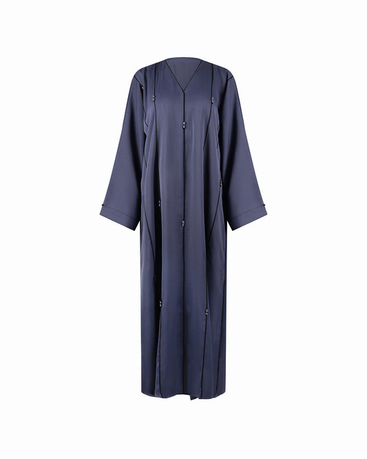 The Soft Line Abaya - Navy