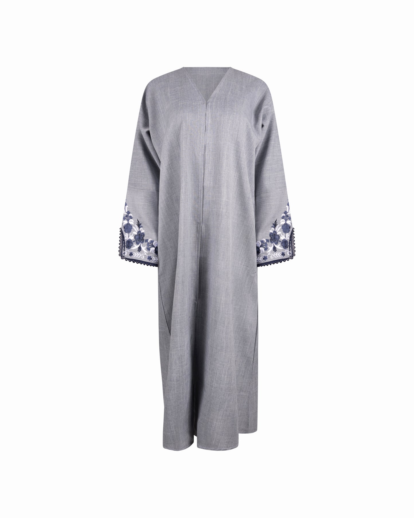 Floral Sleeve - Denim