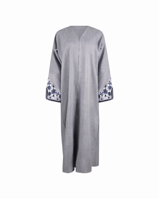 Floral Sleeve - Denim