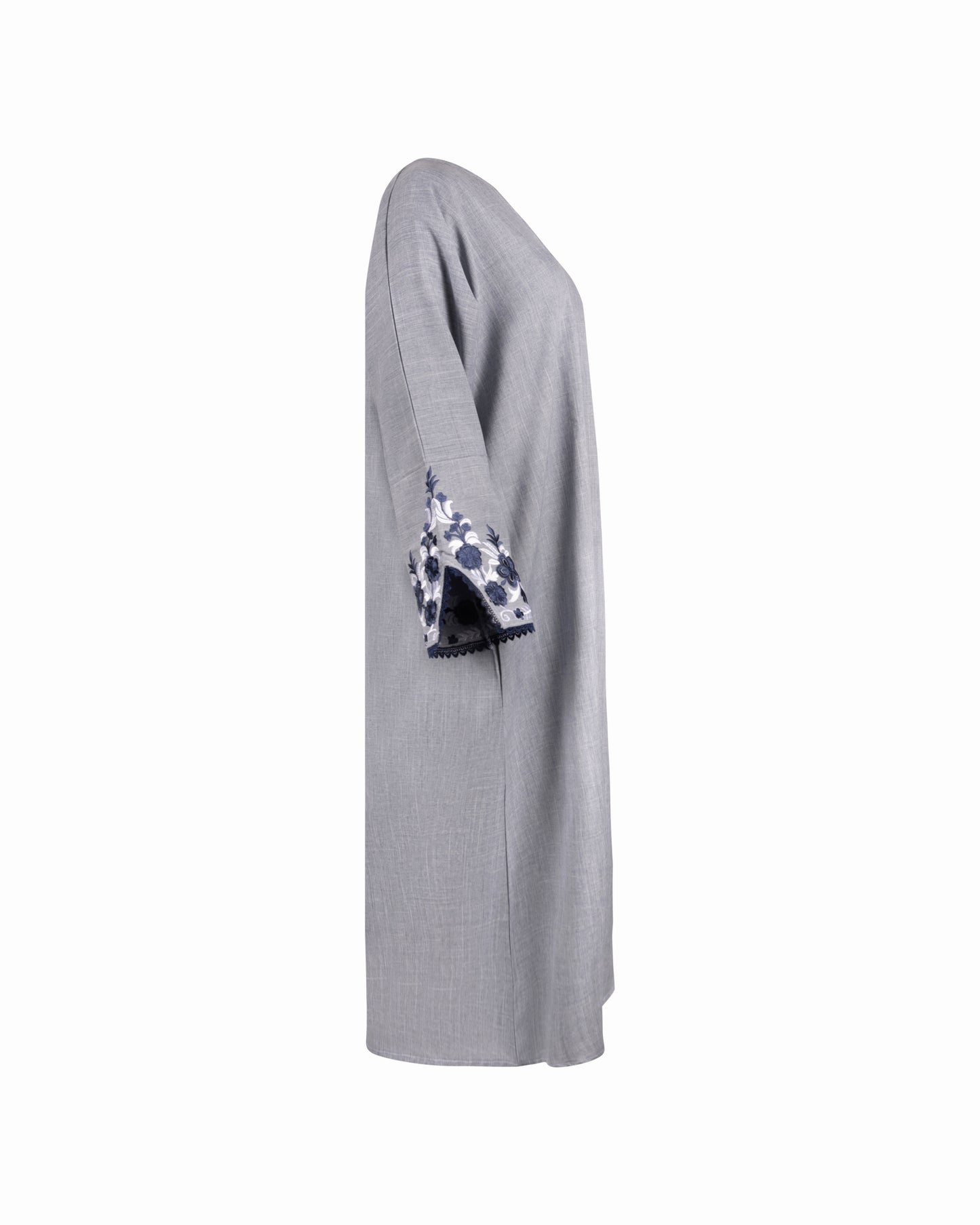 Floral Sleeve - Denim